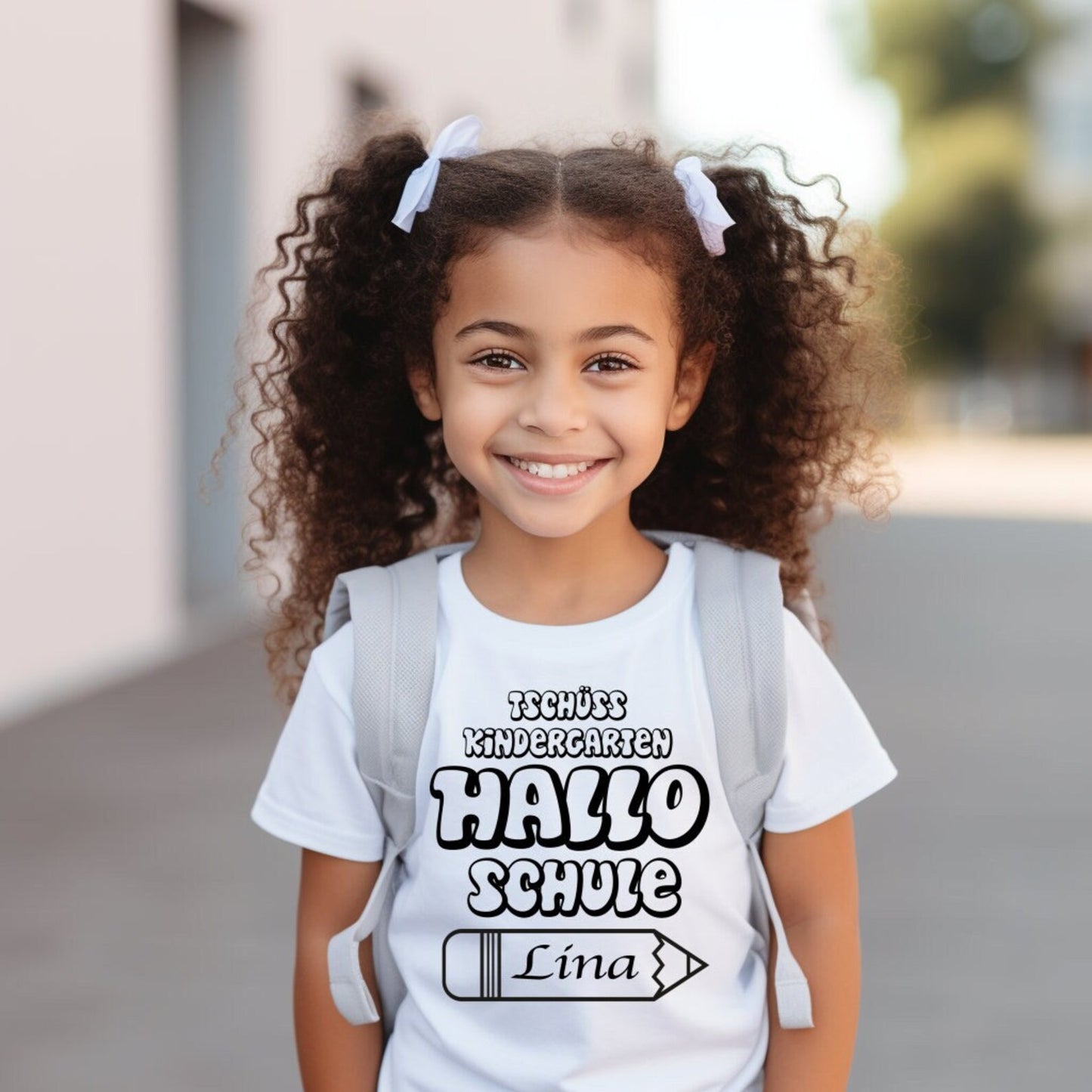 パーソナライズされたTシャツ 学校名を付けられます ですスクールチャイルド2024 入園祝し - Fallook