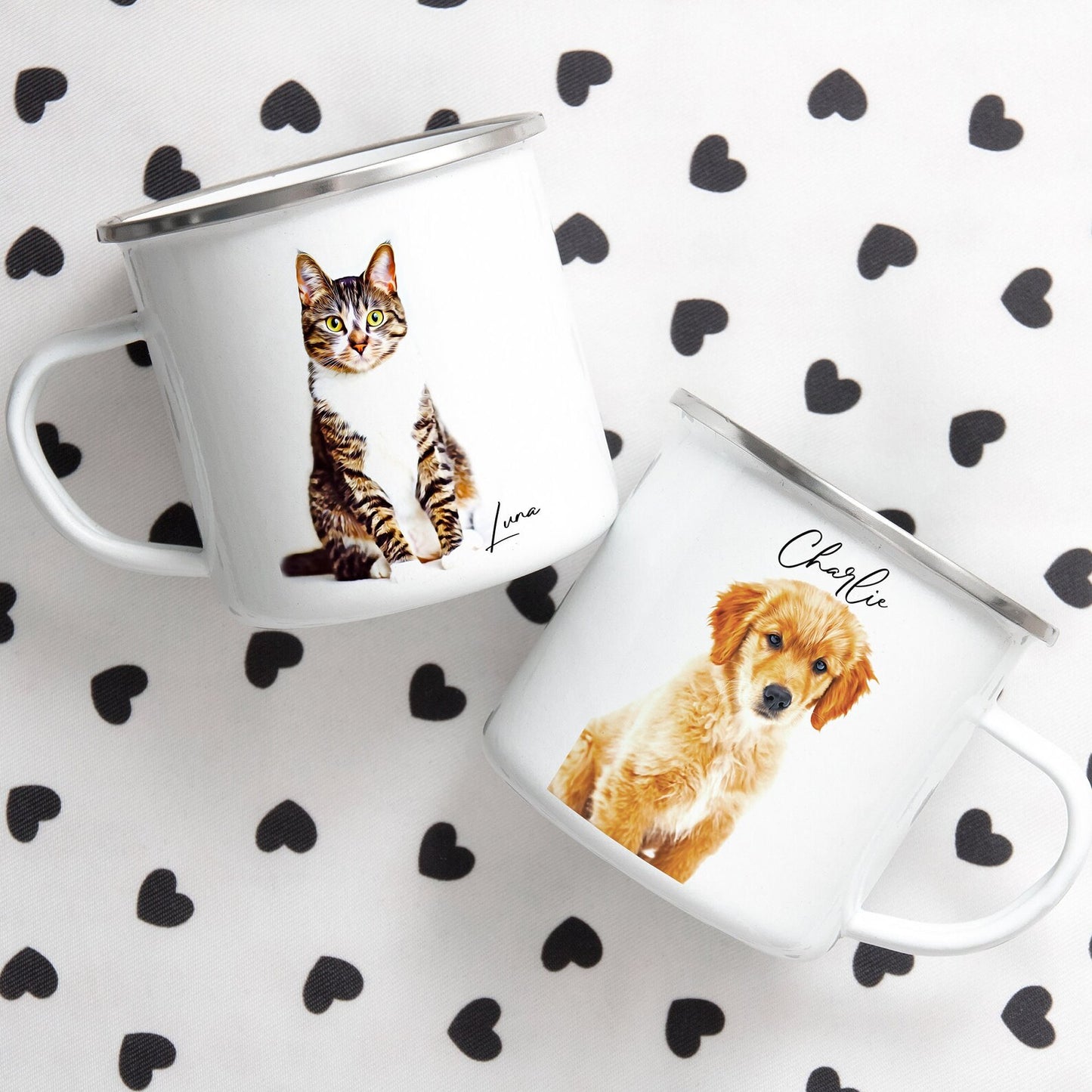 Store-style hollow mug♪ All original designs with names included.