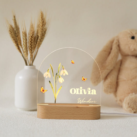 誕生日誕生花アクリルナイトライト - Fallook