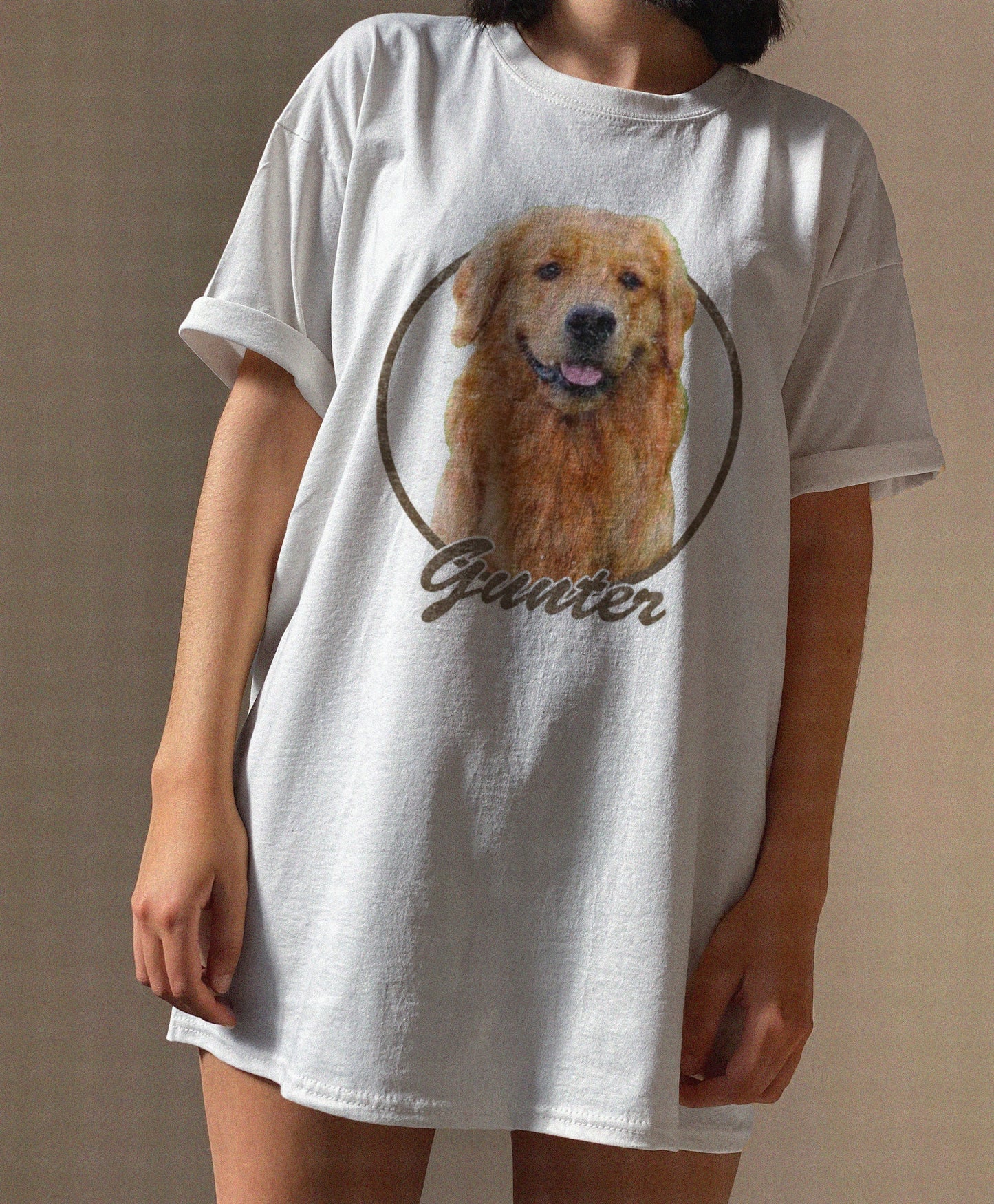 犬/猫/ペット/子供の写真 アバター を入れたカスタマイズされた Tシャツ Oversize!たくさんの色 - Fallook