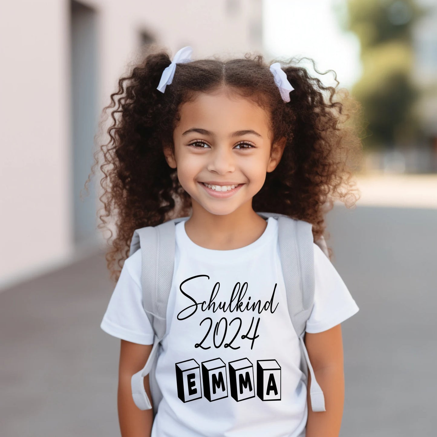 パーソナライズされたTシャツスクールチャイルド2024 入園祝し Schulkind - Fallook