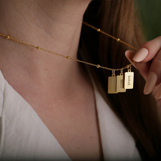 【オーダーメイド】子供用名前ネックレス(複数バー式)