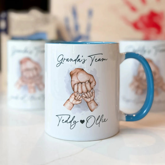 Daddy's Team 父の日カスタマイズ名入れマグ 水彩シリーズ - Fallook