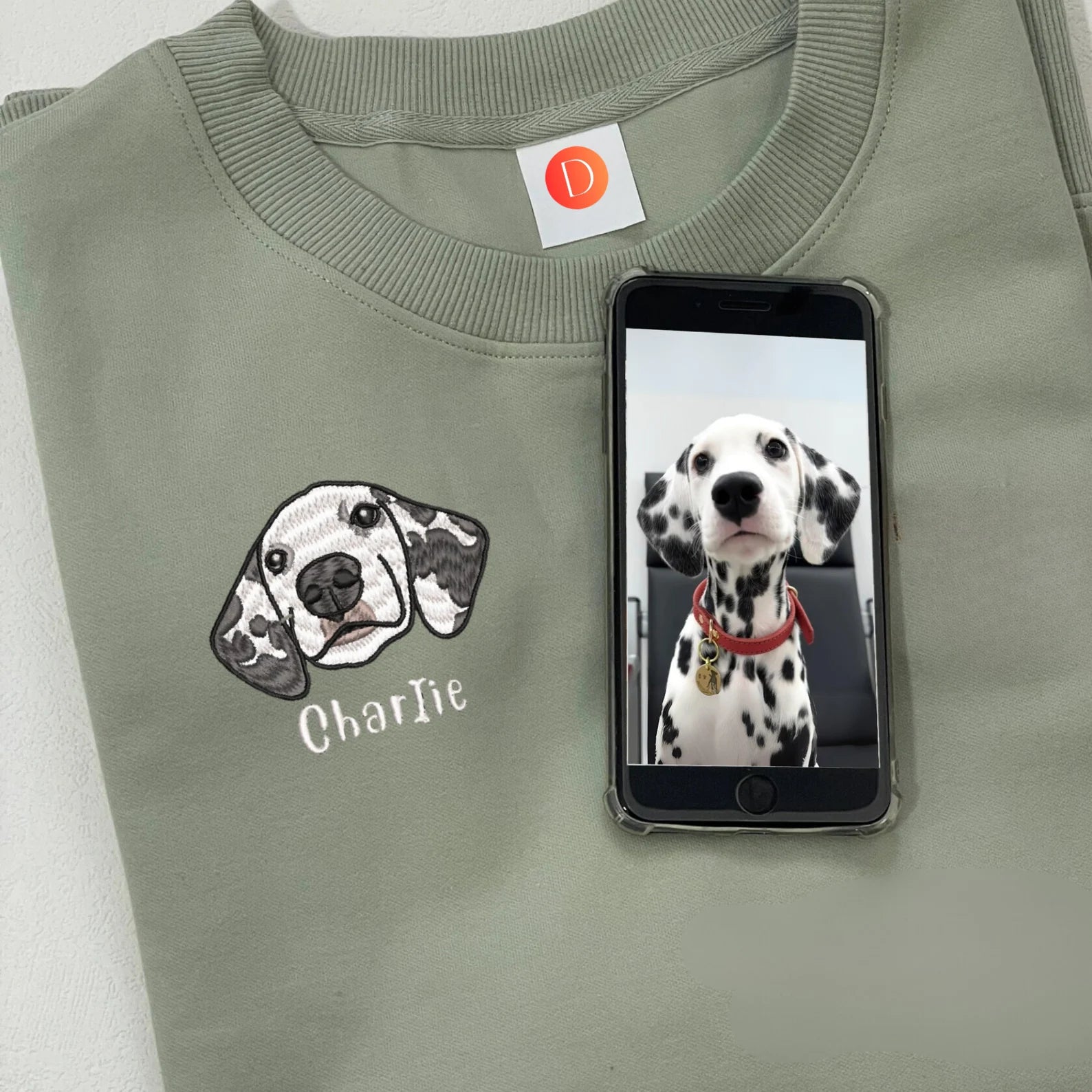 ❤️カスタム刺繍のペットのスウェットシャツサンタ帽を追加します - Fallook