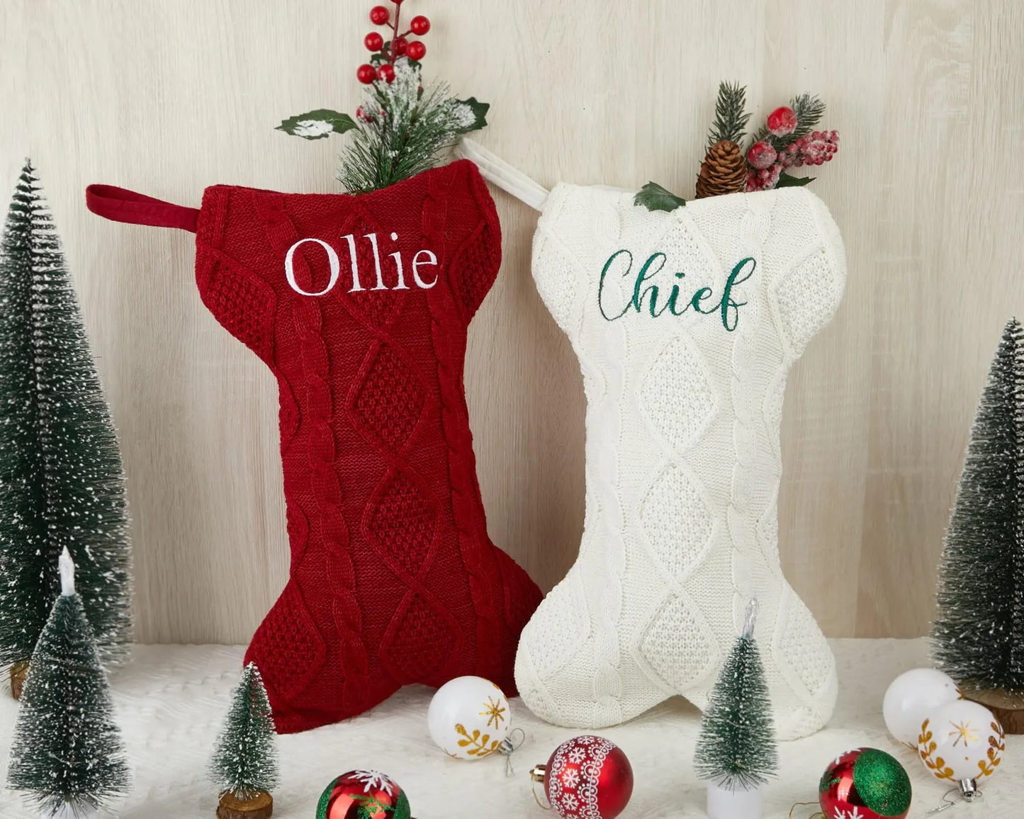 New Arrival!クリスマスを迎えます🎄2024 刺繍クリスマスストッキング 骨型 - Fallook