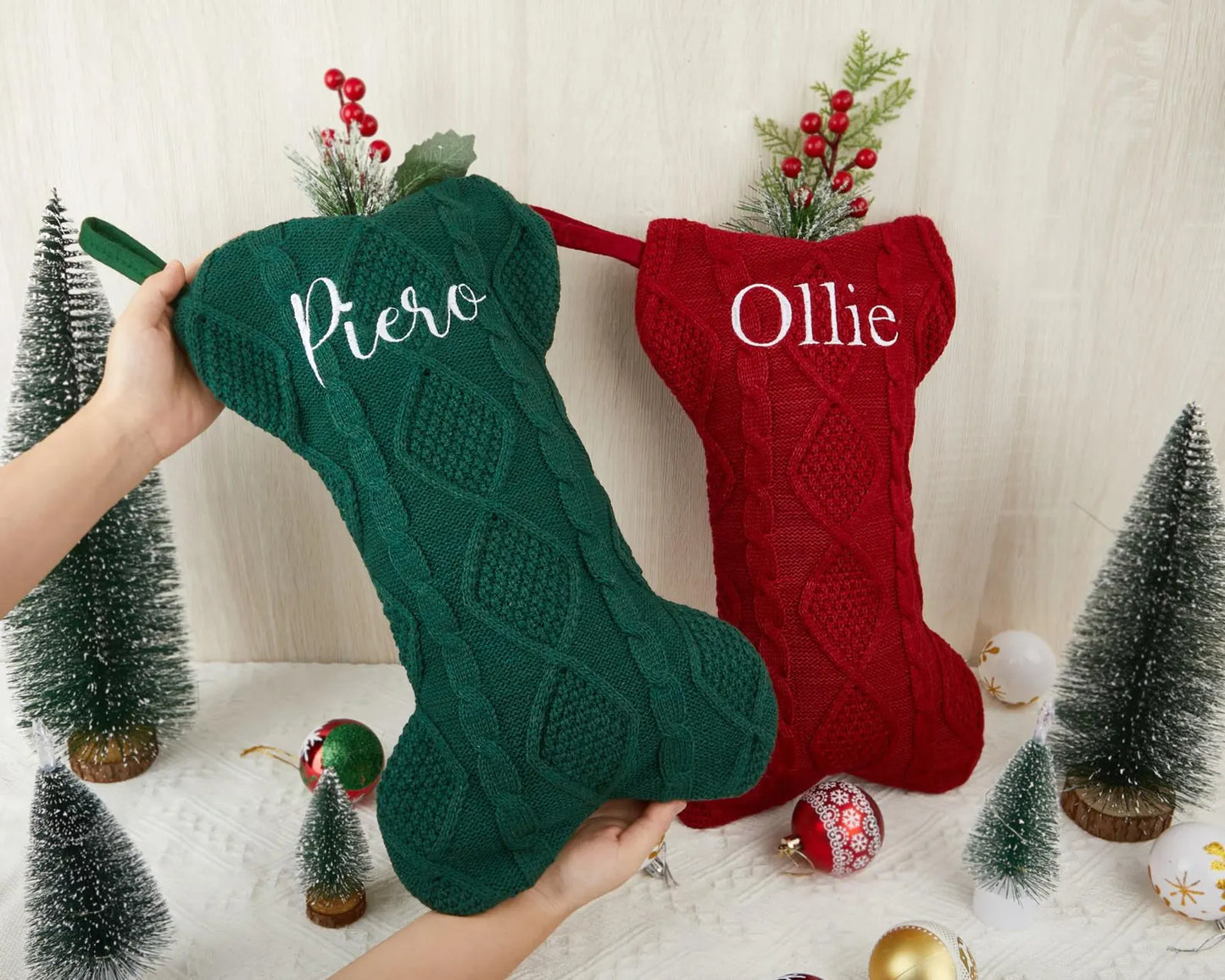 New Arrival!クリスマスを迎えます🎄2024 刺繍クリスマスストッキング 骨型 - Fallook