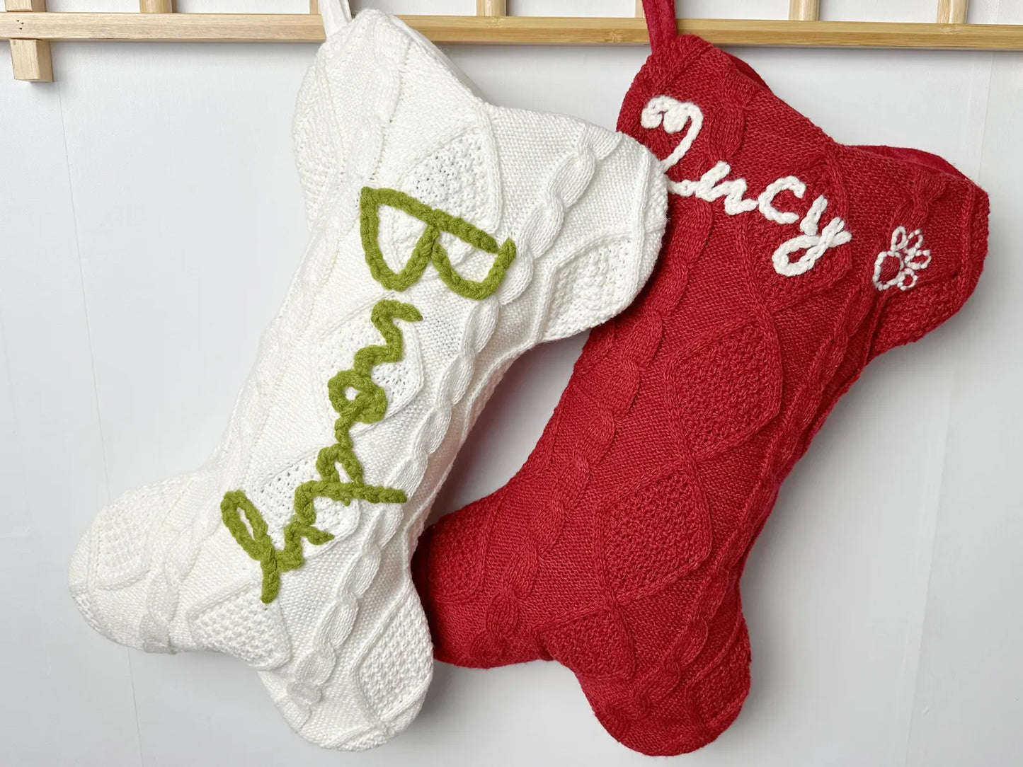 New Arrival!クリスマスを迎えます🎄2024 刺繍クリスマスストッキング 骨型 - Fallook