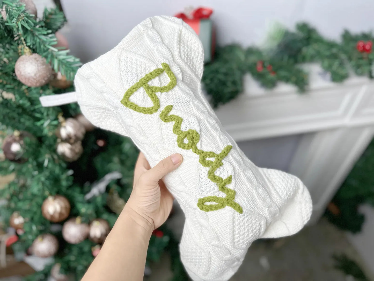New Arrival!クリスマスを迎えます🎄2024 刺繍クリスマスストッキング 骨型 - Fallook