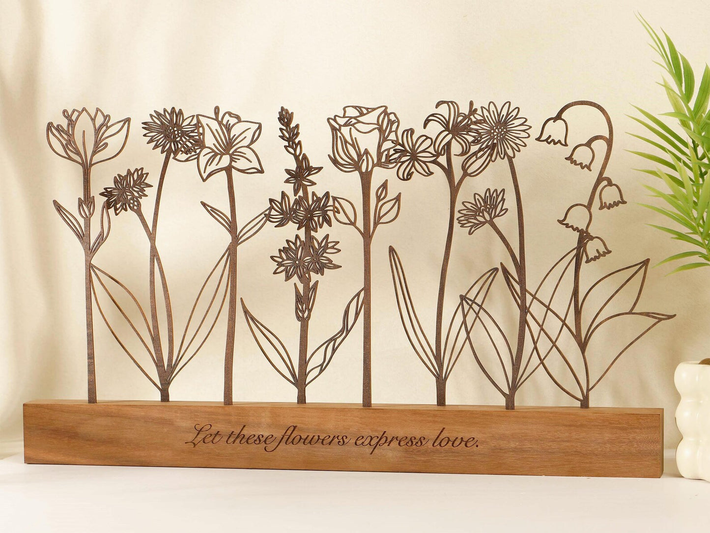 Birth Flower 誕生花 カスタムウッドバースフラワーガーデン
