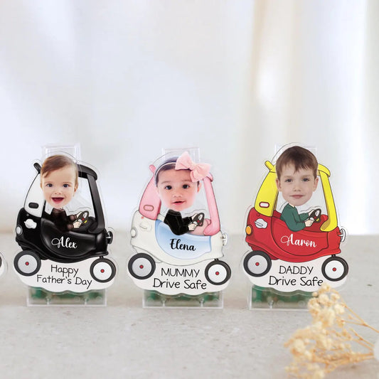 安全運転パパ 父の日ギフト 子供の顔のノッキングフィギュアギフト