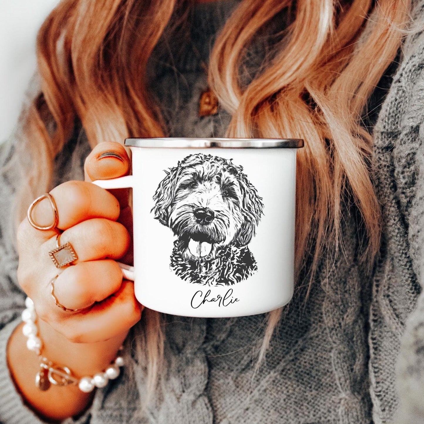 Store-style hollow mug♪ All original designs with names included.