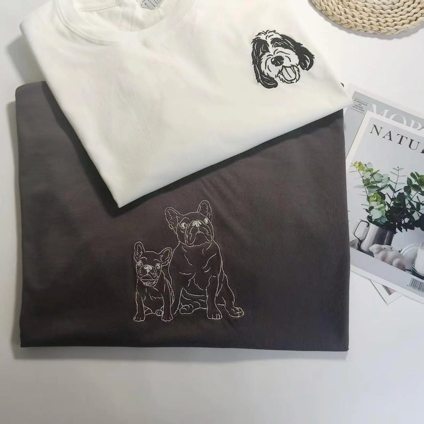 New Arrival! 刺繡です 写真オーダーメイドTシャツ 愛犬・愛猫
