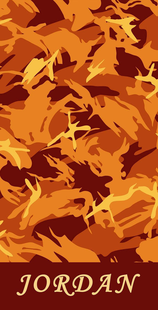 オリジナル名前入りビーチタオル ♪ 迷彩 - Fallook