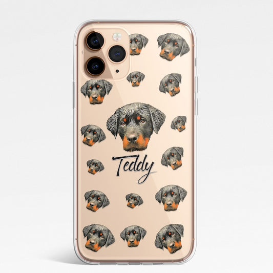 カスタマイズされたペットアバター携帯電話ケース iPhone 透明 - Fallook