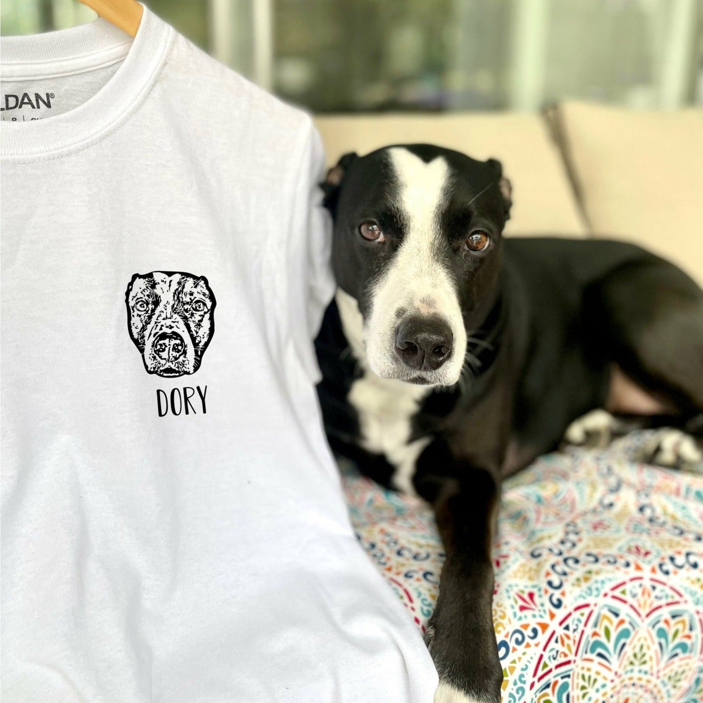 犬/猫/ペット/子供の写真 アバター を入れたカスタマイズされた Tシャツ 大きなアバター - Fallook