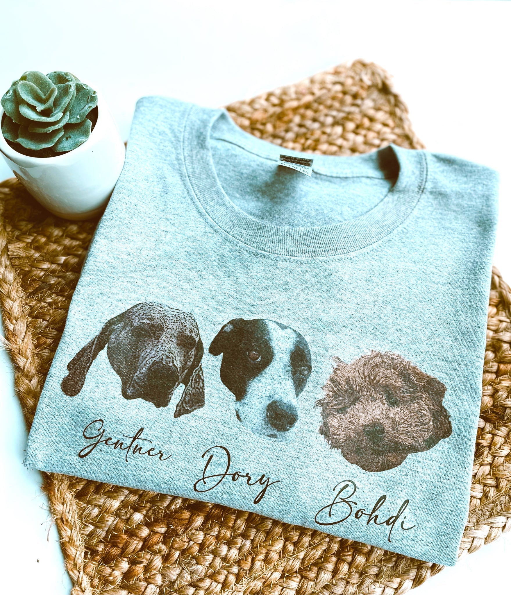犬·猫 ペットの写真 アバター を入れたカスタマイズされた Tシャツ 大きなアバター カラフル - Fallook