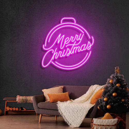 メリークリスマスボールネオンサイン · クリスマスのネオンサイン · 部屋 ネオン ライト - Fallook