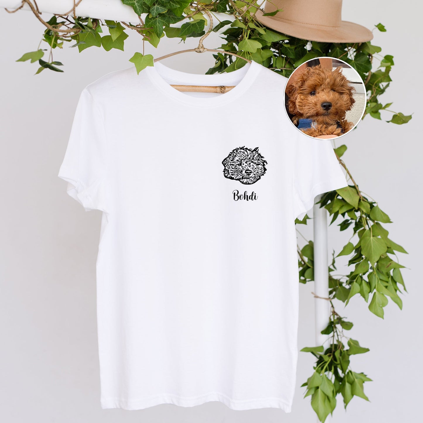 犬/猫/ペット/子供の写真 アバター を入れたカスタマイズされた Tシャツ 大きなアバター - Fallook