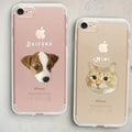 カスタマイズされたペットアバター携帯電話ケース iPhone 透明 - Fallook