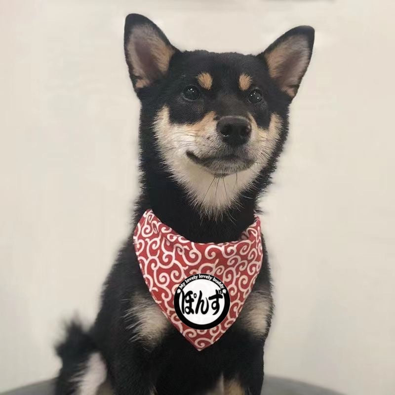 名前入り ペット用バンダナ からくさ模様・バンダナ のスタイル - Fallook