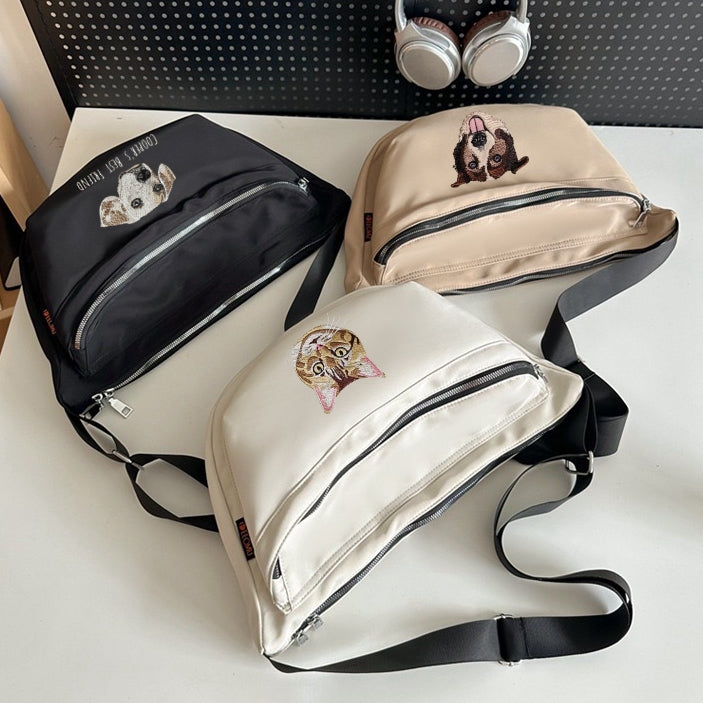 【うちの子刺繍バッグ】愛犬・愛猫写真から作る、リアル刺繍クロスボディバッグ