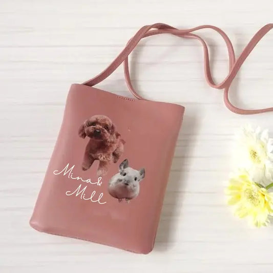 カスタムメイド 【オリジナル】うちの子　ミニショルダーバッグ♥プレゼントに♥犬　猫　うさぎOK - Fallook