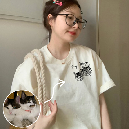 New Arrival! 印絵 愛犬・愛猫ペット 写真オーダーメイドＴシャツ - Fallook