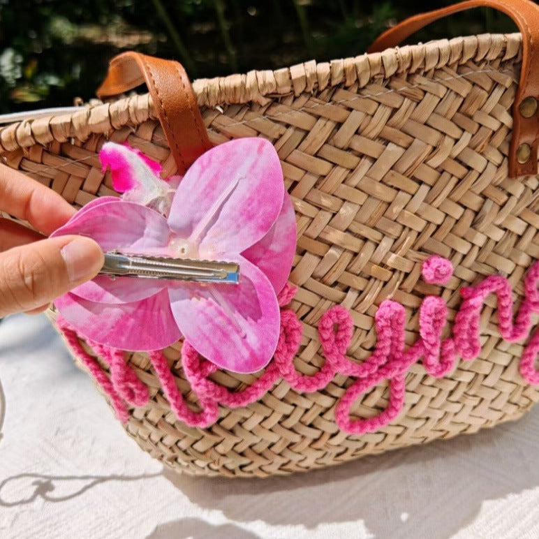 【オーダーメイド】名入れ　バスケット　トートバッグ｜手作り 肩掛け　カゴバッグ｜プレゼント 長いハンドル - Fallook