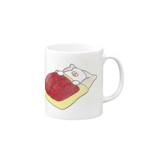 A mug with a creative design☆A mug for those who like to sleep