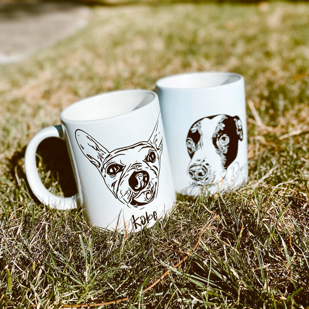 印絵♡愛犬・愛猫ペット・うちの子の写真オーダーメイドマグカップ·白いマグカップ - Fallook