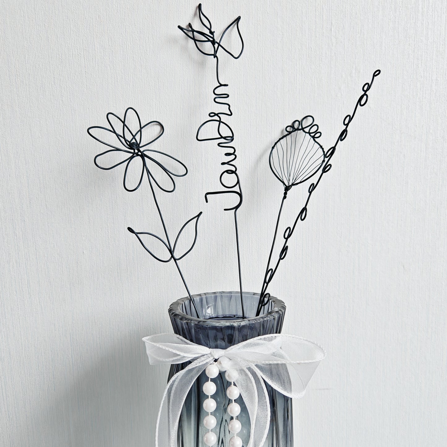 名前入りで枯れない花 | フラワーシリーズ02 | 母の日 | 誕生日 | 記念日 3つの花+名前