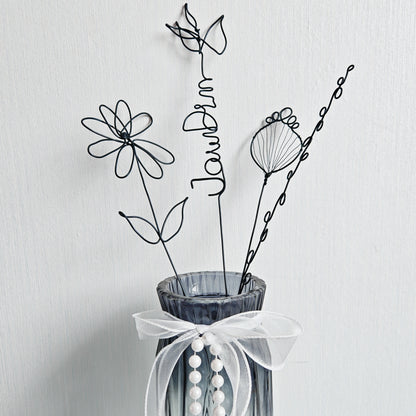 名前入りで枯れない花 | フラワーシリーズ02 | 母の日 | 誕生日 | 記念日 3つの花+名前