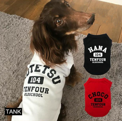 【オールドスクールTシャツ】中型犬 犬 飼い主 お揃い もできる♪ ペアルック Tシャツ 名入れ