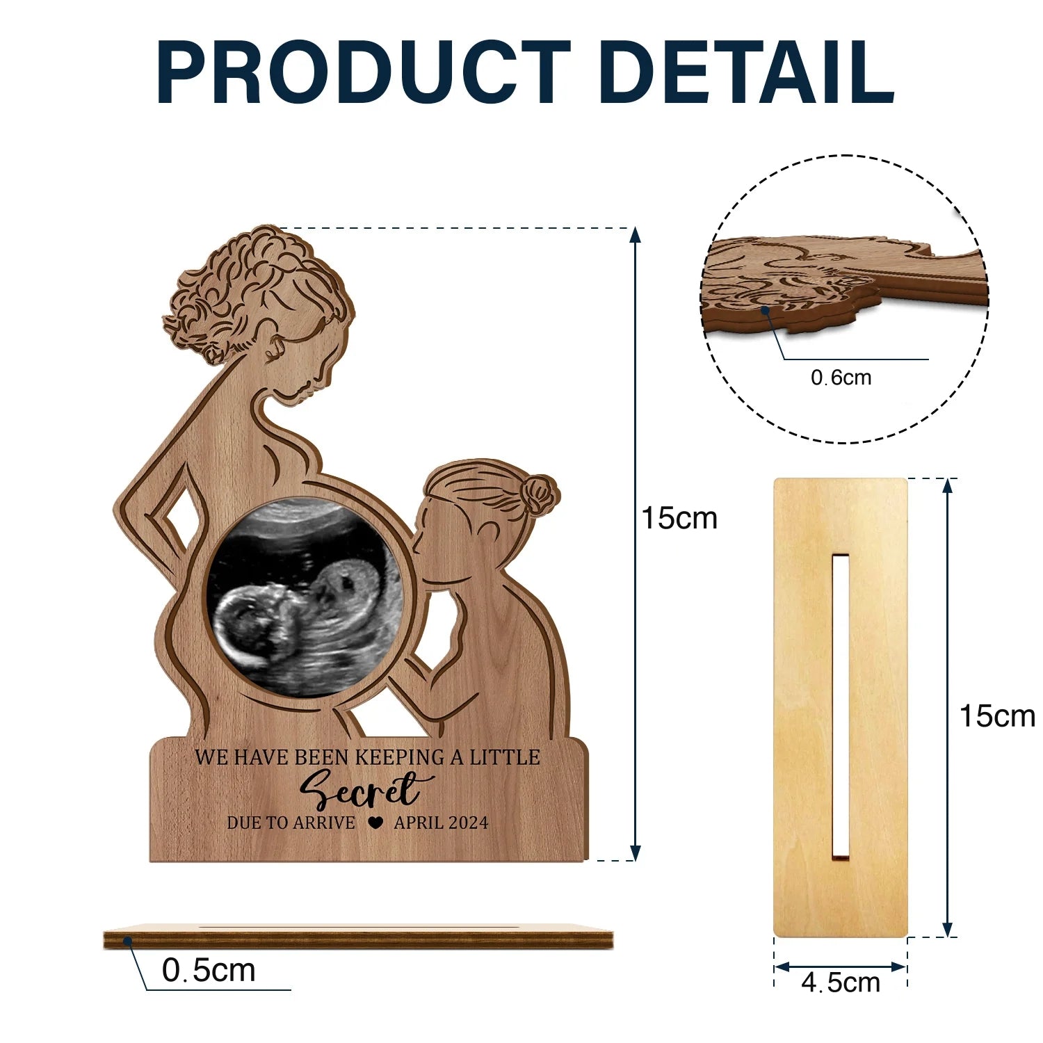 最初のハートビートでカスタム写真の愛-お母さん お母さん 新しい両親への贈り物