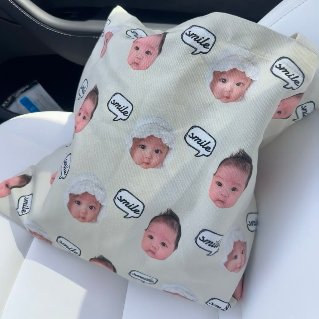 パーソナライズされた猫犬のペットの赤ちゃん写真トートバッグバッグ - Fallook