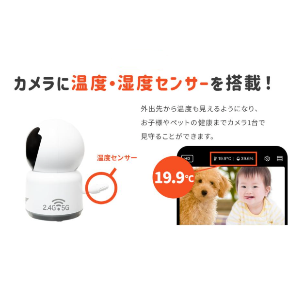 24時間録画 ネットワークカメラ 室内ペット、子供 留守番カメラ 防犯/監視/赤ち - Fallook