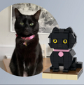 小さいブロックで作ったブロック人形の1黑猫のオーダーメイド - Fallook