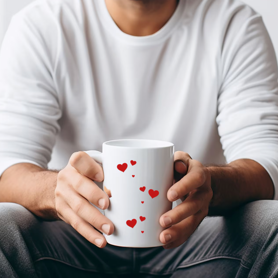 Our First Father's Day 子供たちの手を握るパーソナライズされたお父さんマグツール トップハット 心を込めて - Fallook