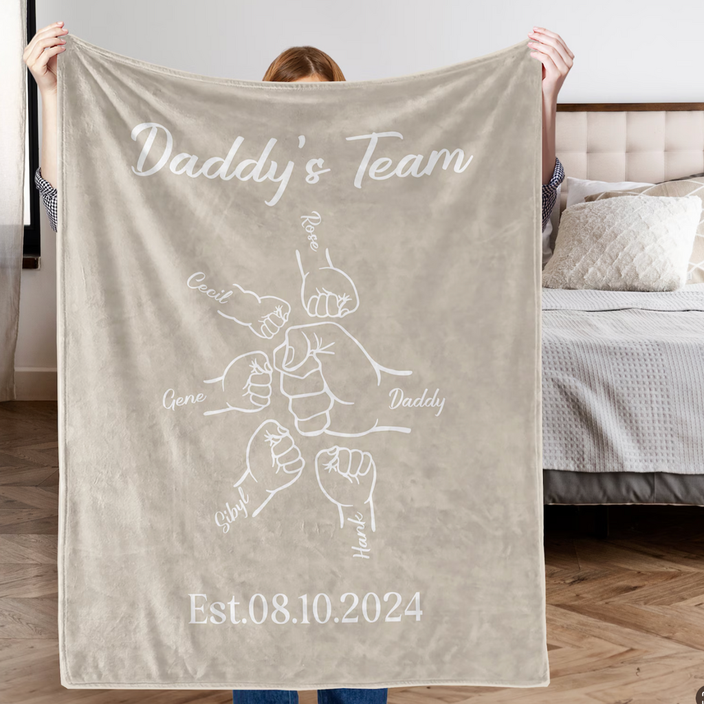新発売！カスタムパパのチームブランケット、フィストバンプパパとキッズブランケット 父の日 - Fallook