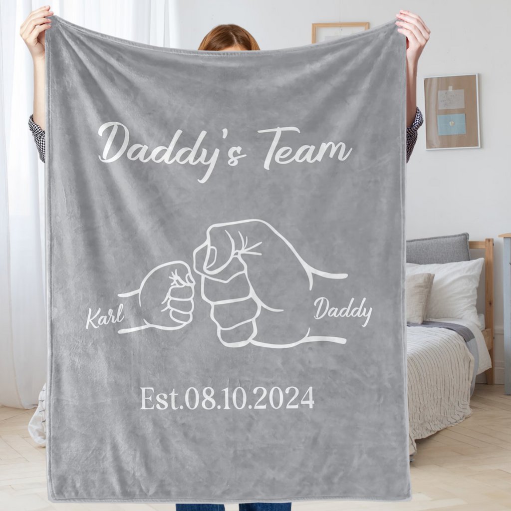 新発売！カスタムパパのチームブランケット、フィストバンプパパとキッズブランケット 父の日 - Fallook