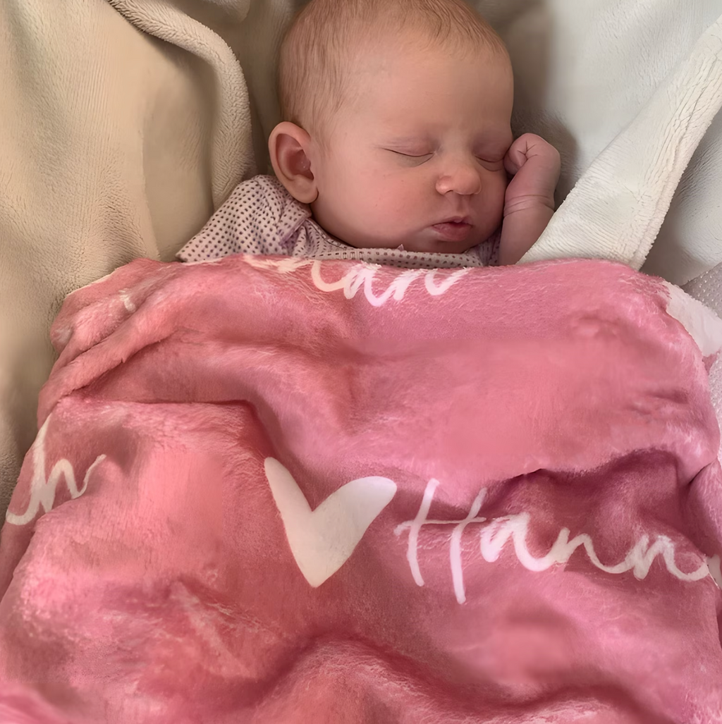 出産祝い ハートの名前のついた毛布ですー 子供 お祝い ギフト 誕生日プレゼント - Fallook
