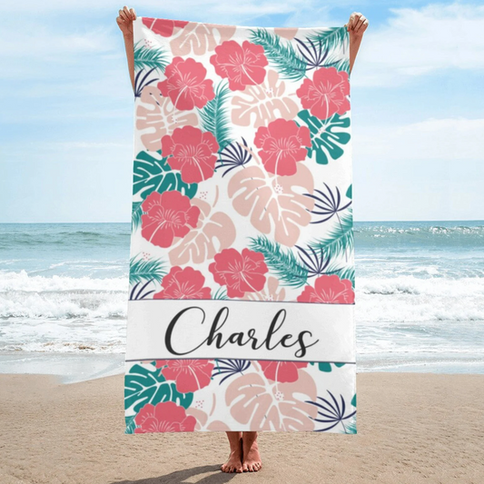 Original name beach towel ♪ Made-to-order beach