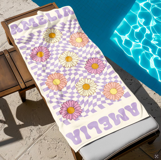 Original name beach towel ♪ Made-to-order beach