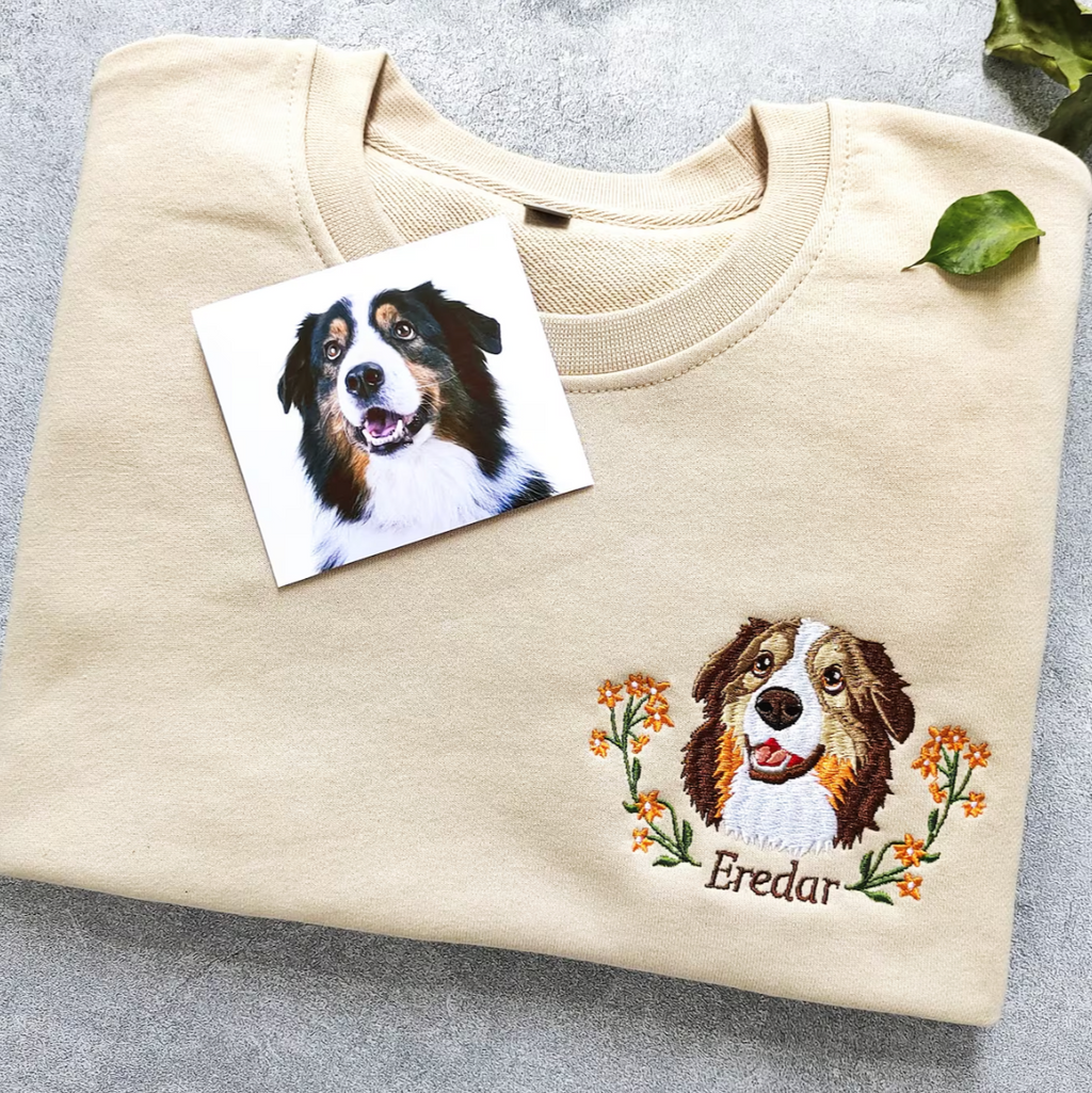 ❤️カスタム刺繍のペットのスウェットシャツ - Fallook