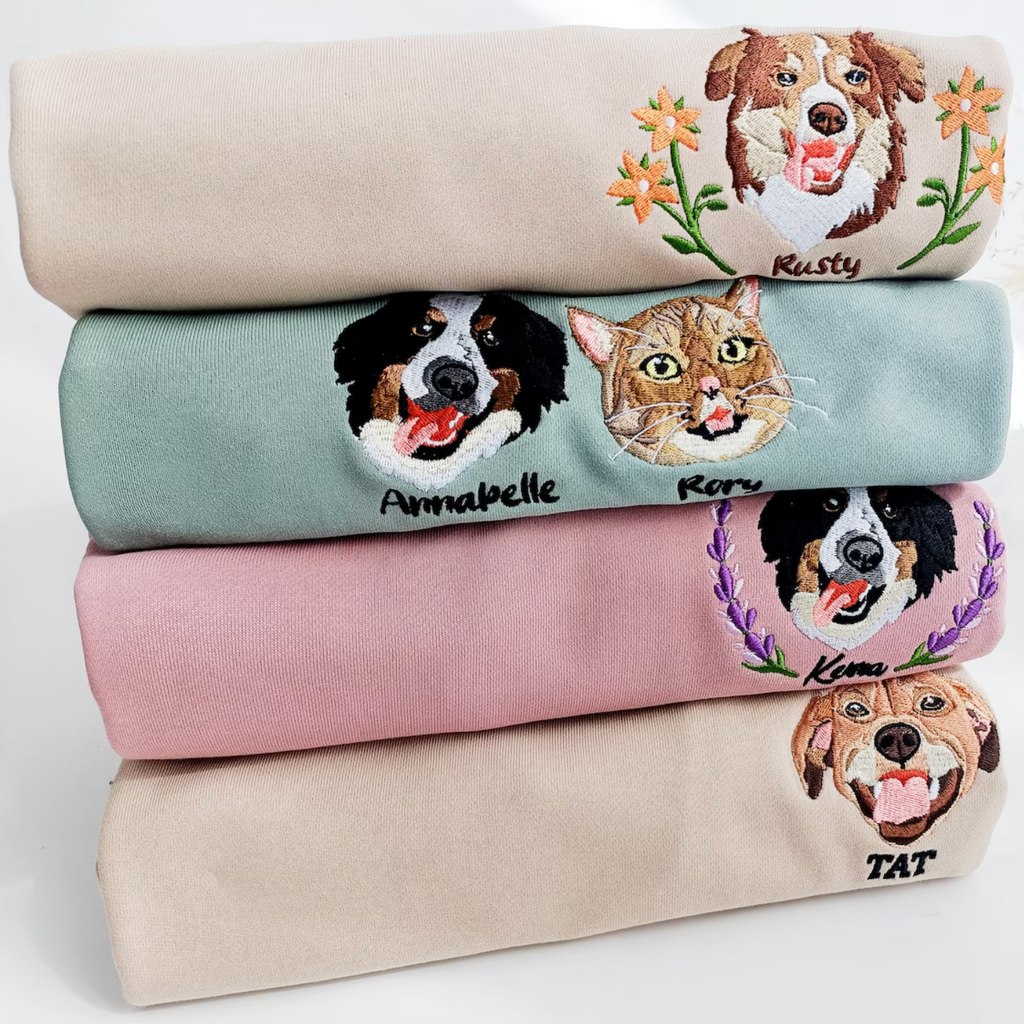 ❤️カスタム刺繍のペットのスウェットシャツ - Fallook