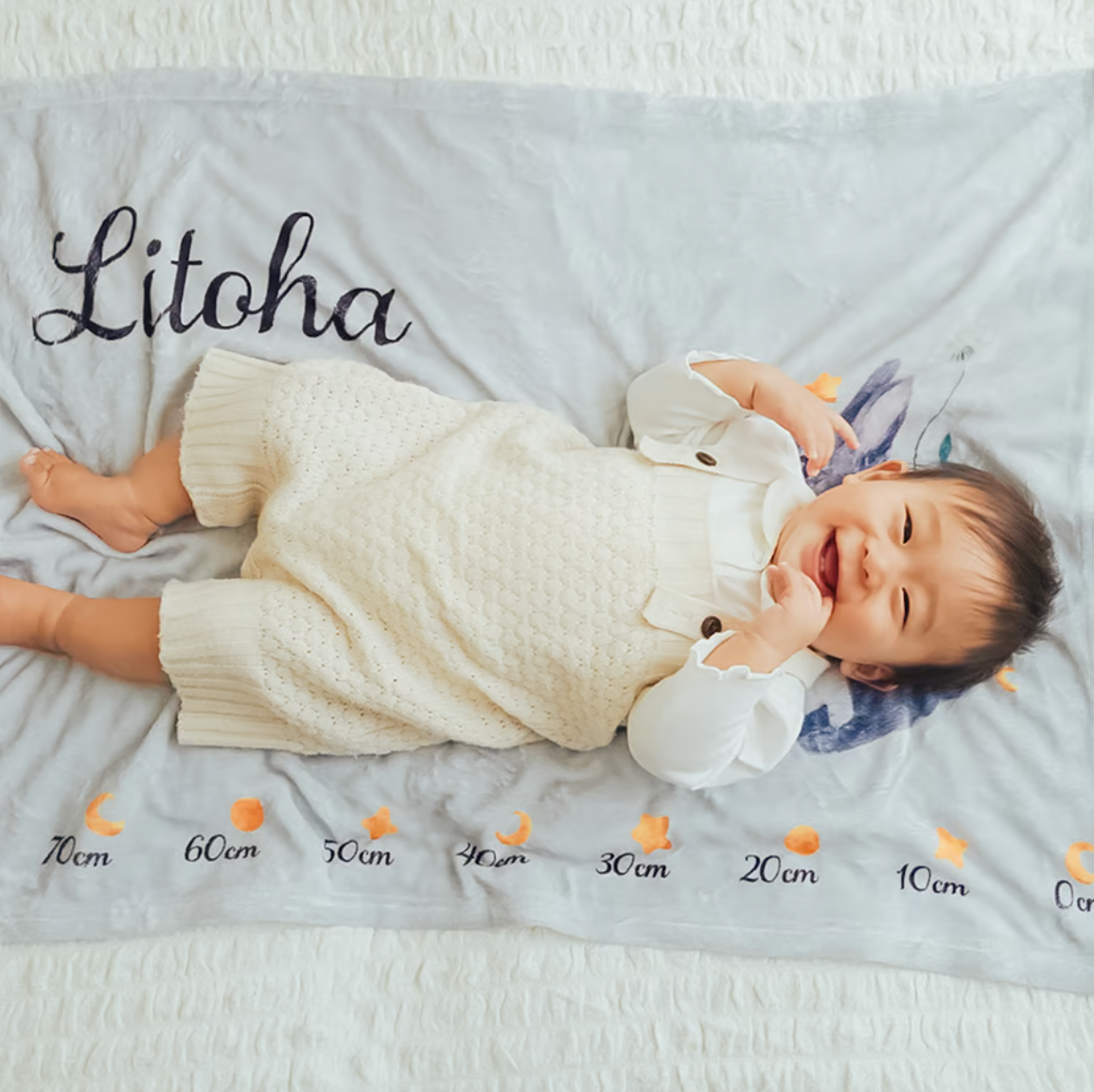 Floral pattern 🌸 Baby gift name blanket for boys, girls, babies, children, celebration gifts, birthday gifts 12