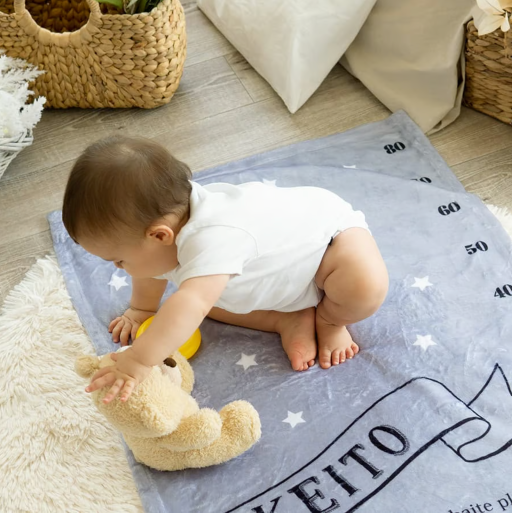 Floral pattern 🌸 Baby gift name blanket for boys, girls, babies, children, celebration gifts, birthday gifts 12