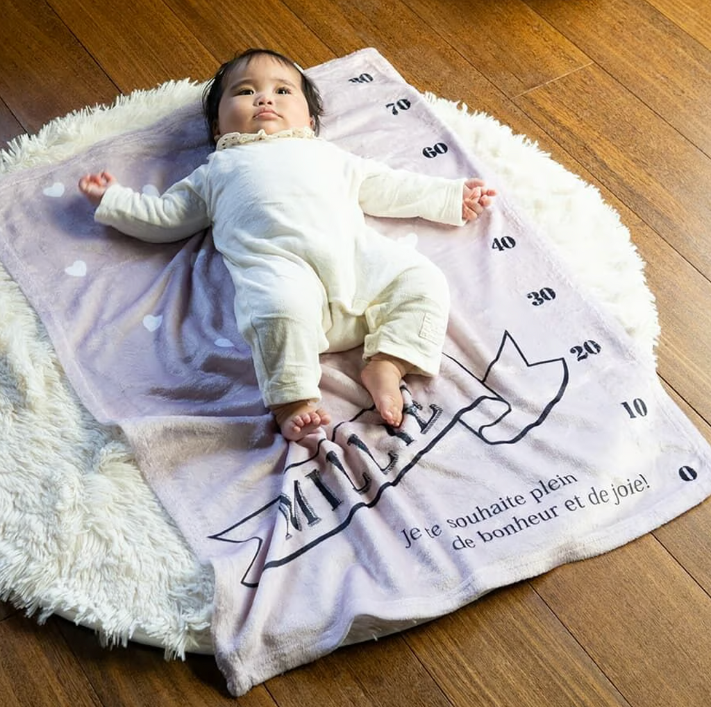 Floral pattern 🌸 Baby gift name blanket for boys, girls, babies, children, celebration gifts, birthday gifts 12
