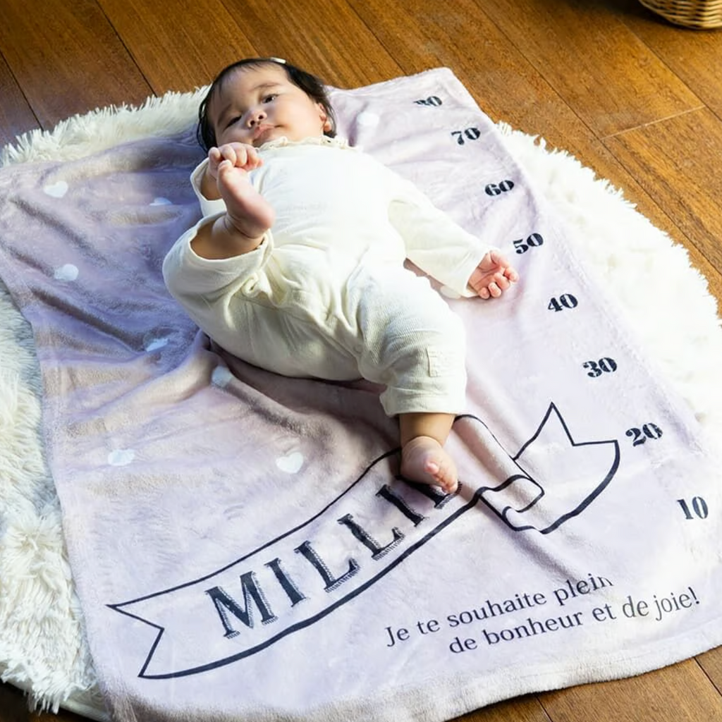 Floral pattern 🌸 Baby gift name blanket for boys, girls, babies, children, celebration gifts, birthday gifts 12