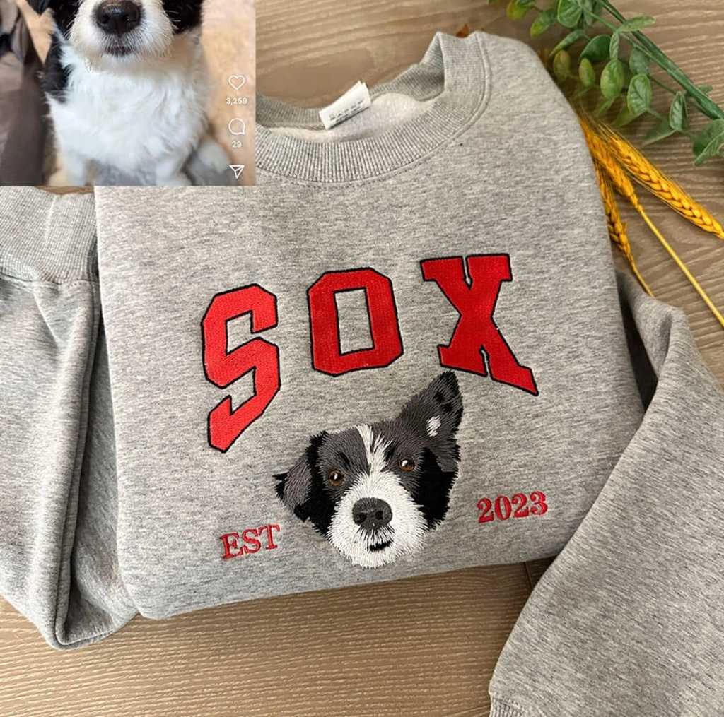 ❤️カスタマイズペット写真トレーナー 繊細な刺繡